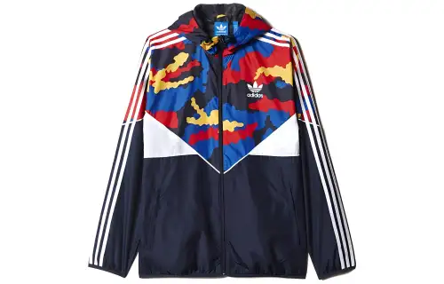 Adidas Originals Jackets Men's Blue Hooded Moderate Straight Fit