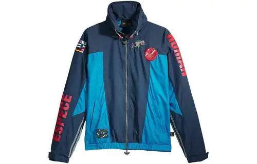 Adidas Originals Jackets Men's Blue Stand Collar Moderate Other
