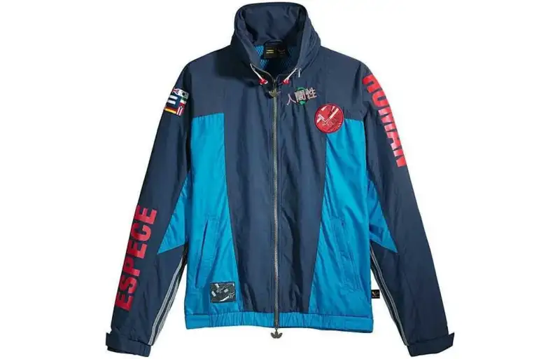 Adidas Originals Jackets Men's Blue Stand Collar Moderate Other