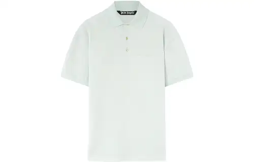 PALM ANGELS Logo-Embroidered Short Sleeved Polo Shirt