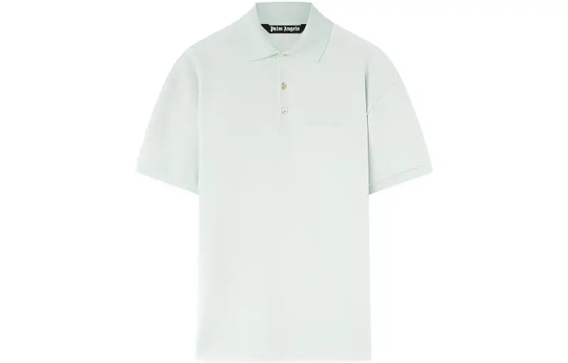 PALM ANGELS Logo-Embroidered Short Sleeved Polo Shirt