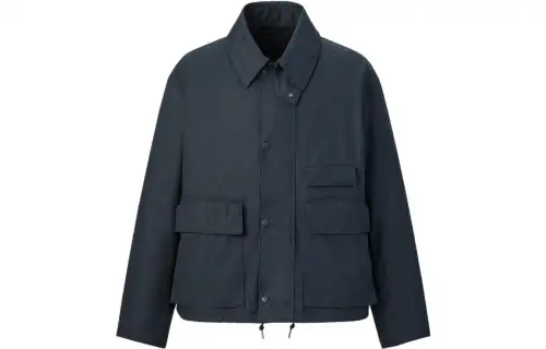 UNIQLO Jackets Unisex Sea Blue Lapel Moderate Other