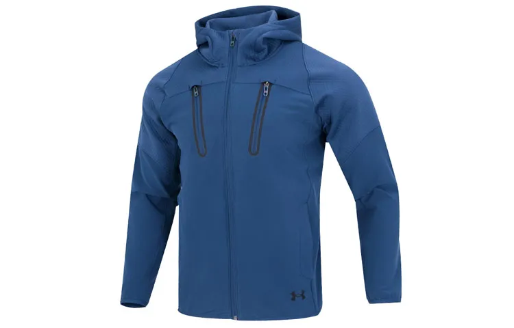 Under Armour Jackets Men's Blue Hooded Moderate Other