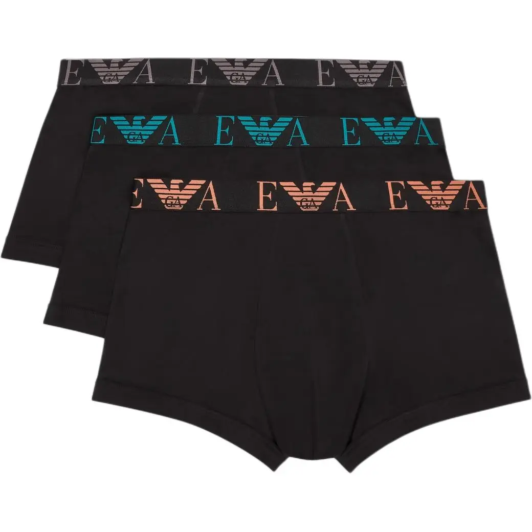 EMPORIO ARMANI Three pack Of Boxer Briefs With Bold Monogram Logo