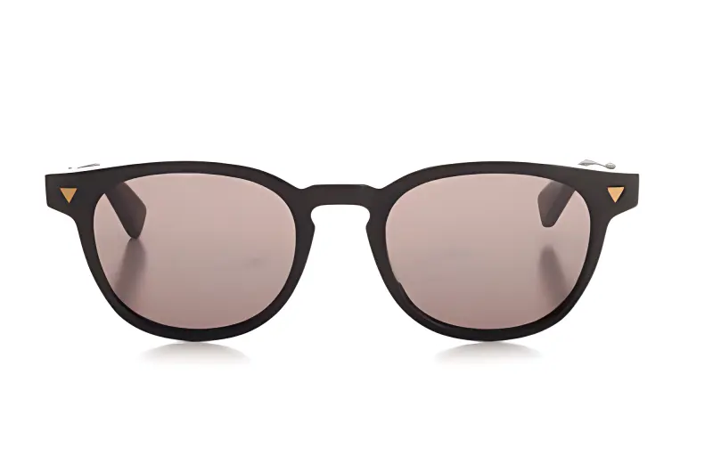 Bottega Veneta Acetate Irregular Shape Sunglasses Women's Black