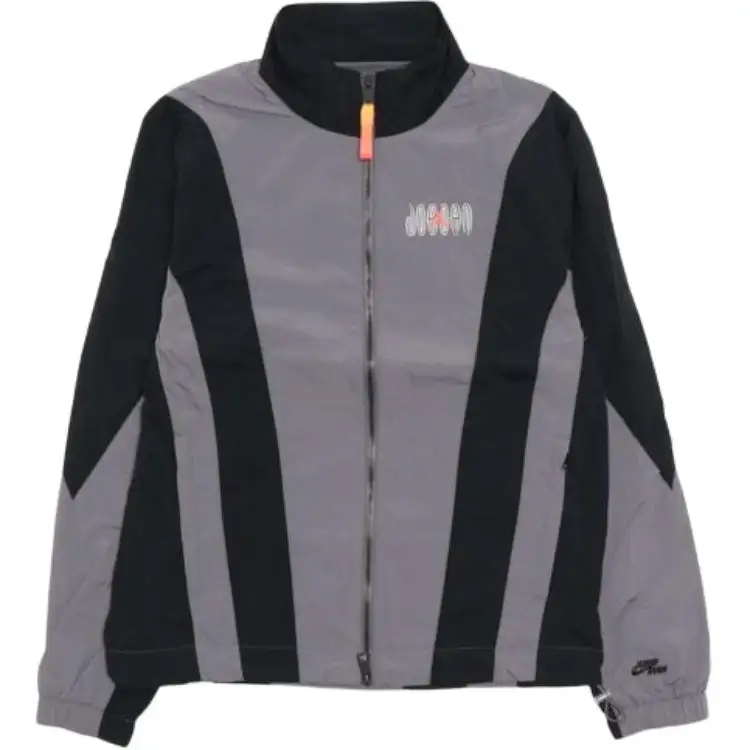 Jordan Jackets Men's Gray Black Stand Collar Moderate Other