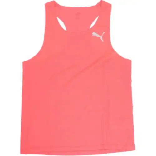 PUMA Tank Tops Men's Pink Crew Neck Moderate Straight Fit