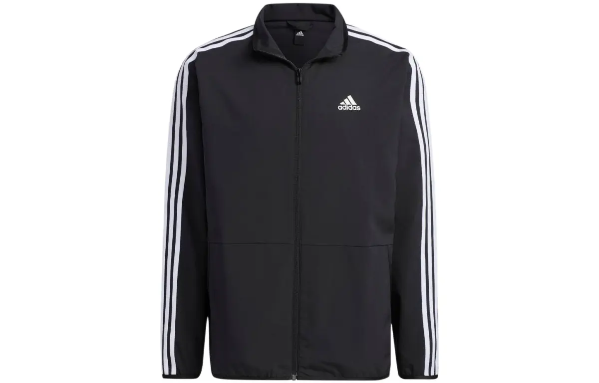 Adidas Jackets Men's Black Stand Collar Moderate Other