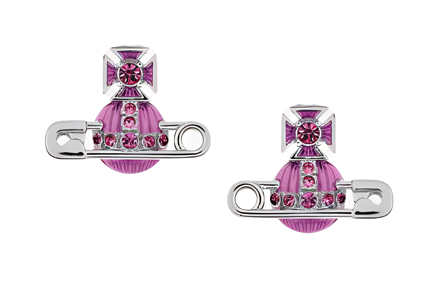 Женские серьги Vivienne Westwood Kitty (фиолетовые)