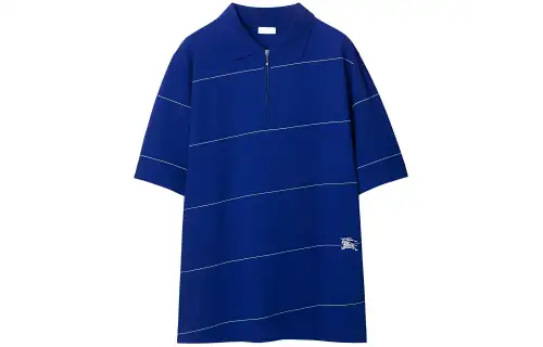 Burberry SS24 Polo Shirt Men's Blue