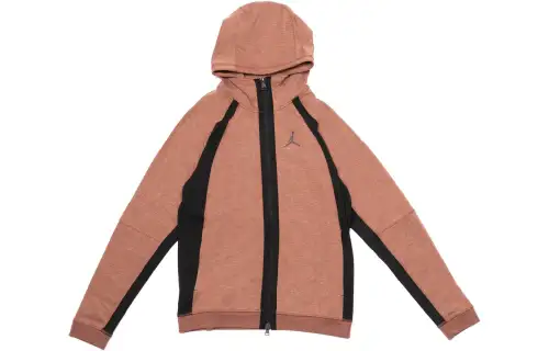 Jordan Full Zip Jackets Men's Brown Hooded Moderate Other