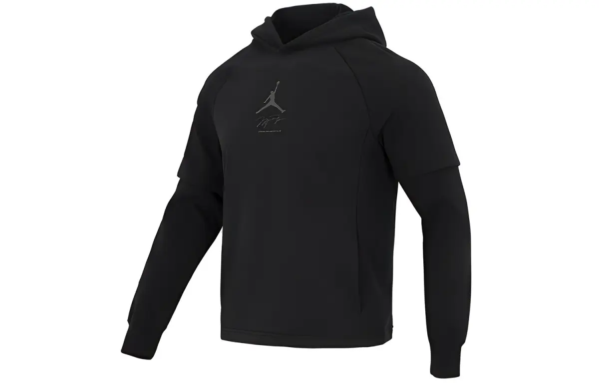 Jordan Sweatshirts Men's Black Hooded Moderate Regular