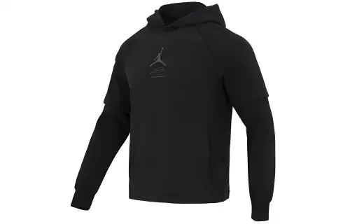 Jordan Sweatshirts Men's Black Hooded Moderate Regular