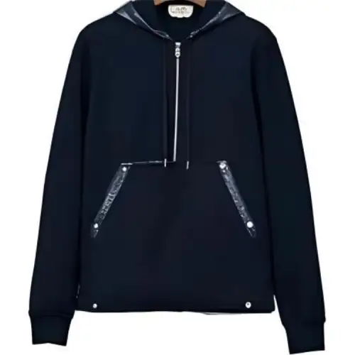 HERMES Jackets Men's Blue Hooded Moderate Other