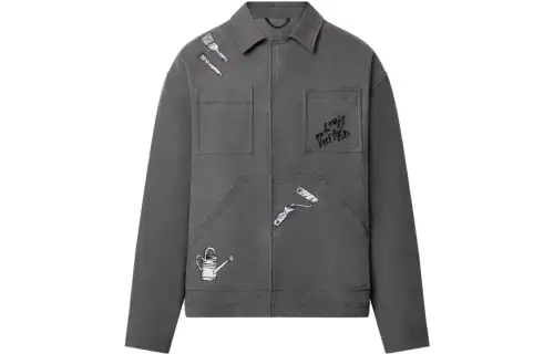LOUIS VUITTON Jacket Men's Black Gray