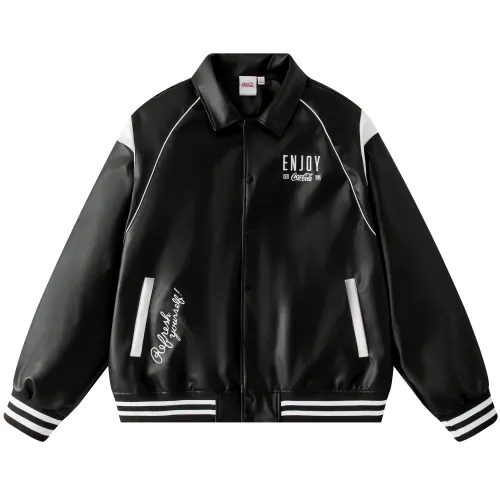 Coca Cola Leather Jacket Unisex