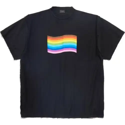 Balenciaga T Shirt Loose Fit Unisex Black