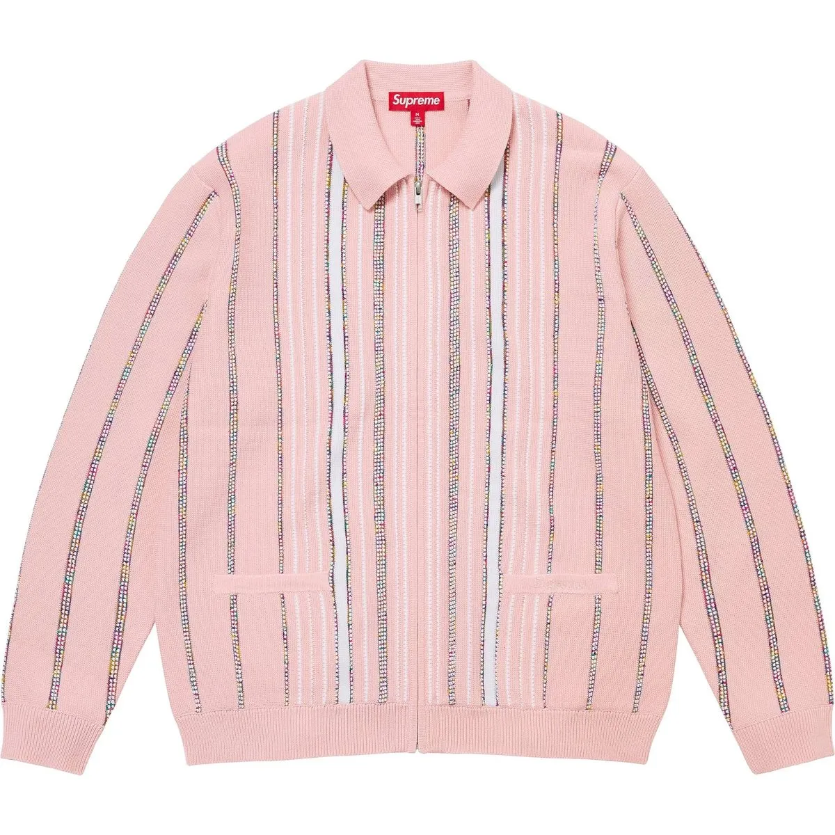 Supreme Speckle Stripe Zip Up Cardigan