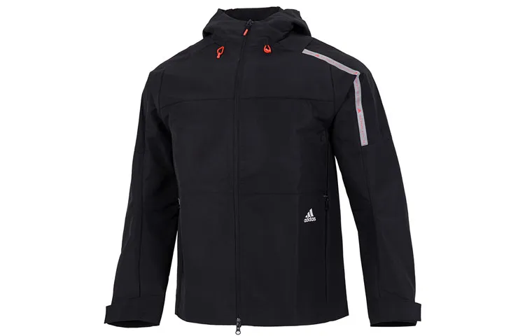Adidas Jackets Men's Black Hooded (Non-detachable) Moderate