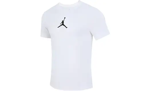 Jordan AS M J JUMPMAN DF SS CREW T Shirts Men's White Crew Neck Moderate Straight Fit