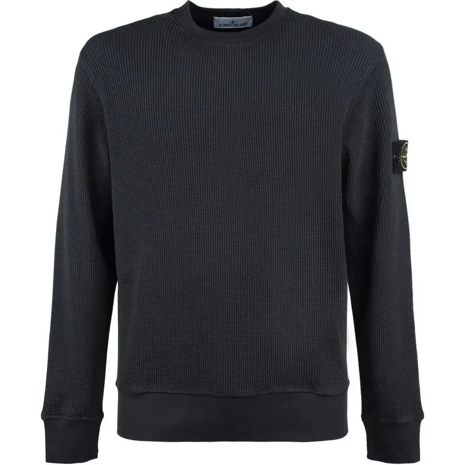 STONE ISLAND Logo Patch Crewneck Knitted Jumper