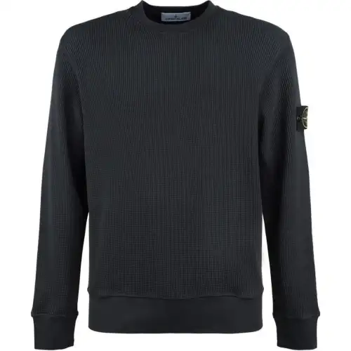 STONE ISLAND Logo Patch Crewneck Knitted Jumper