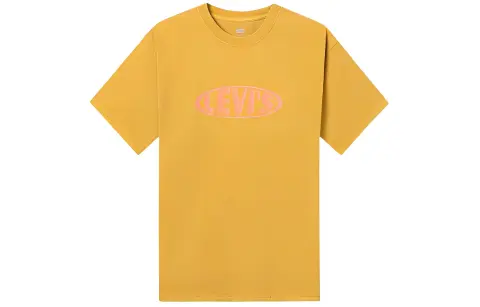 Levi's T-Shirts Men's Yellow Crew Neck Moderate Other