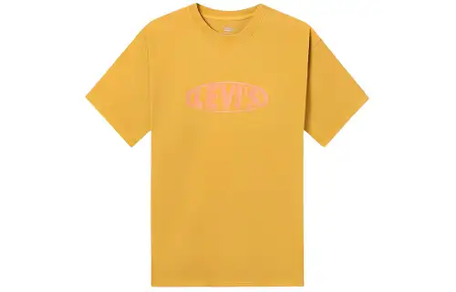 Levis T Shirts Men's Yellow Crew Neck Moderate Other