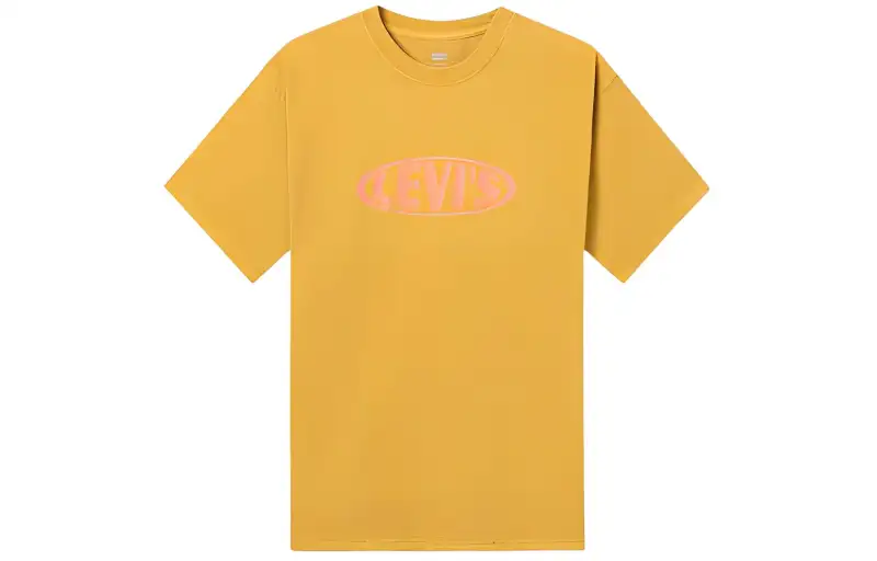 Levis T Shirts Men's Yellow Crew Neck Moderate Other