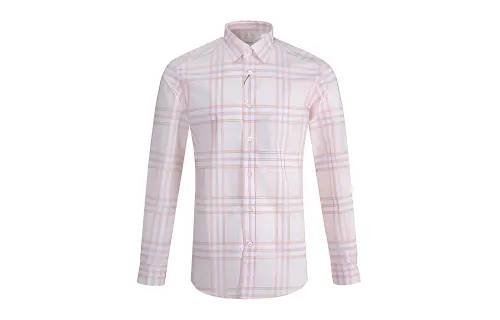 Burberry Shirts Men's Pink Pointed Collar Moderate
