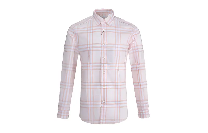 Burberry Shirts Men's Pink Pointed Collar Moderate