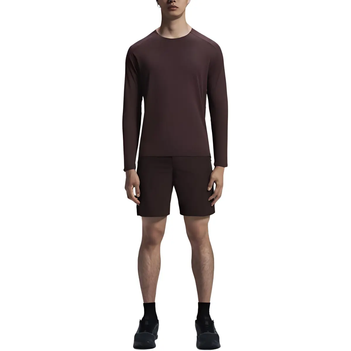 On Performance T Shirt Men's Mulberry Purple/Scarlet