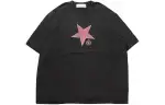 Converse T Shirts Men's Black Crew Neck Moderate Straight Fit