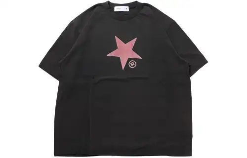 Converse T Shirts Men's Black Crew Neck Moderate Straight Fit