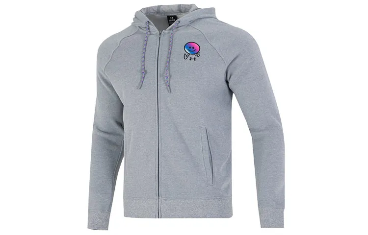 Under Armour Elevated Jackets Men's Gray Hooded Moderate Straight Fit