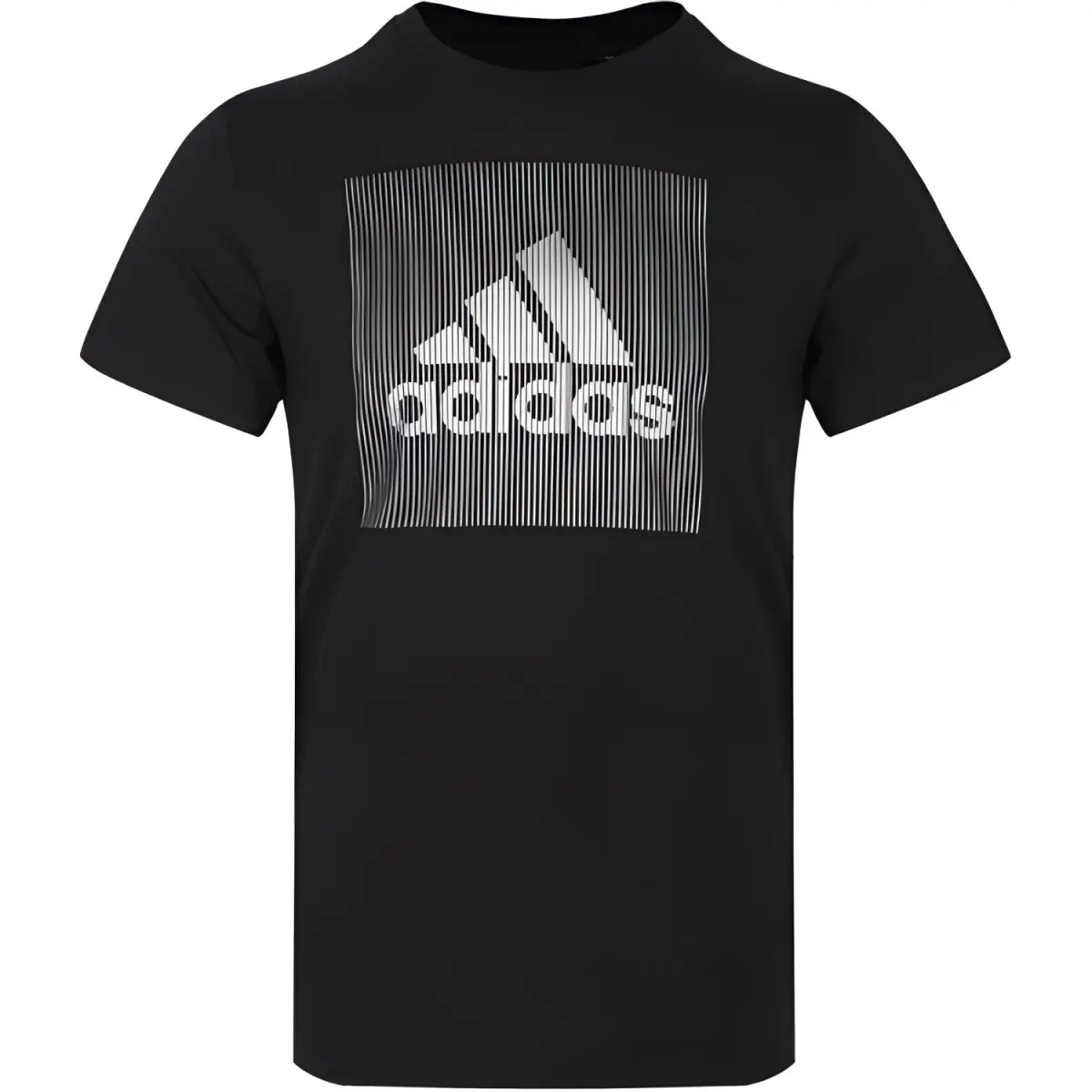 Adidas T-Shirts Men's Black Crew Neck Moderate Straight Fit