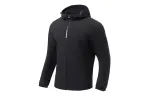 Li Ning Training Series Winter 3D Effect Cut Fleece Lined Solid Color Sports Hooded Coat Jacket Men's Black