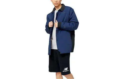 New Balance Jackets Men's Blue Lapel Moderate Other