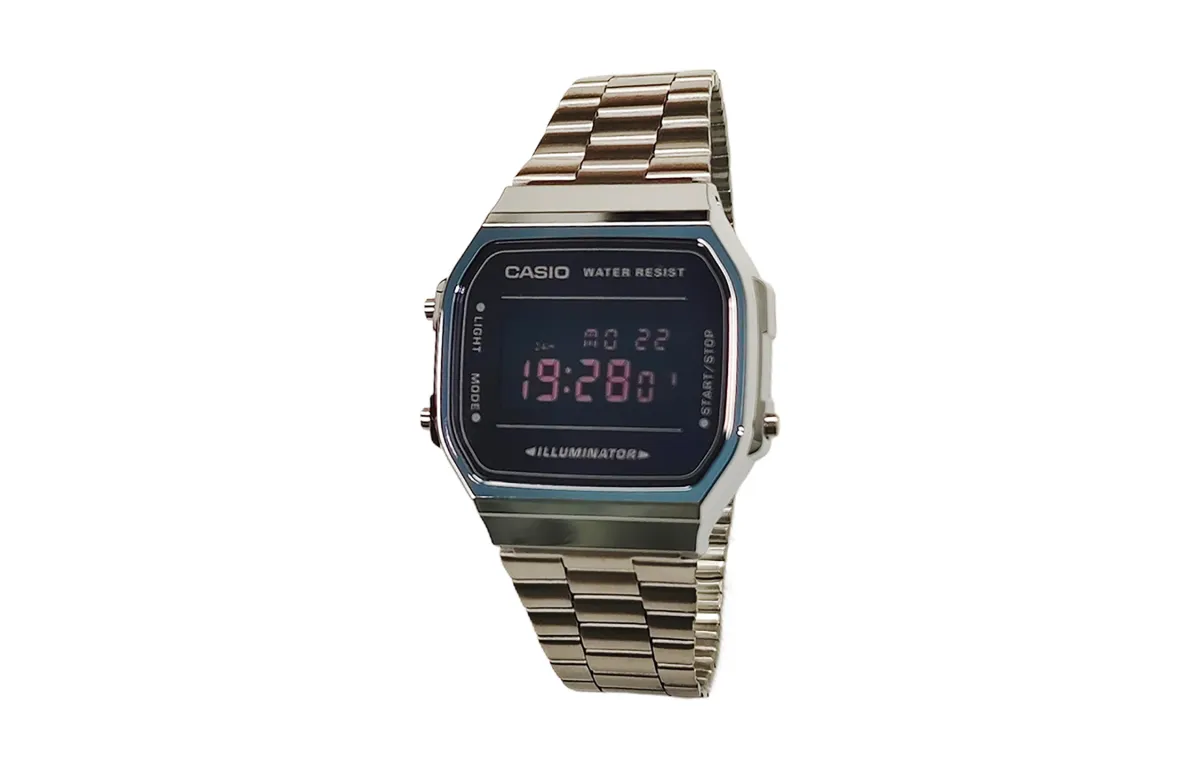 CASIO Custom Collection Quartz Movement Stainless Steel Strap Watch Men's Watches Black Dial