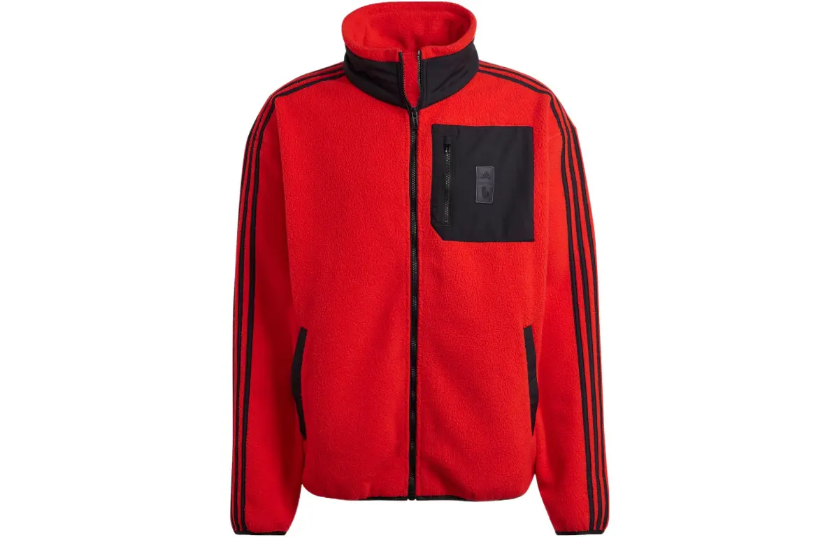 Adidas Jackets Men's Red Stand Collar Moderate Other