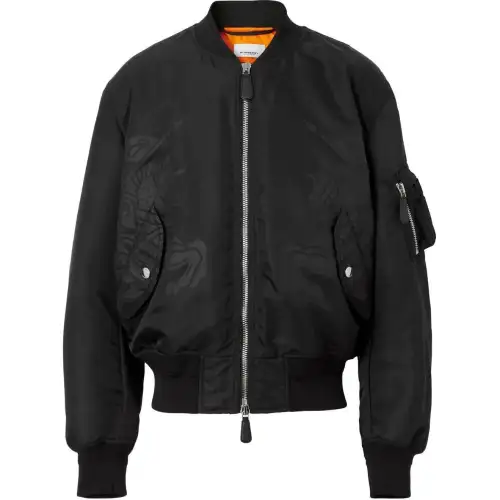 Burberry Equestrian Knight Printed Zipped Bomber Jacket