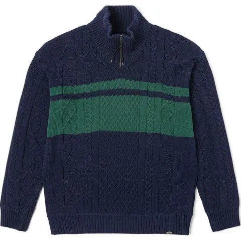 Vans Knitwear Unisex Dark Blue Stand Collar Moderate Other