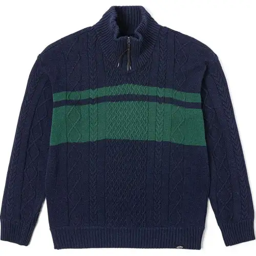 Vans Knitwear Unisex Dark Blue Stand Collar Moderate Other