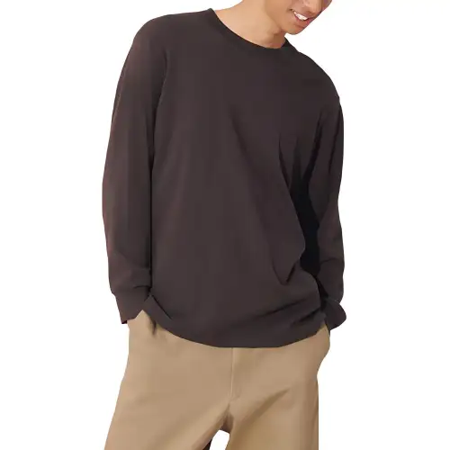 UNIQLO T Shirt Unisex Brown Black