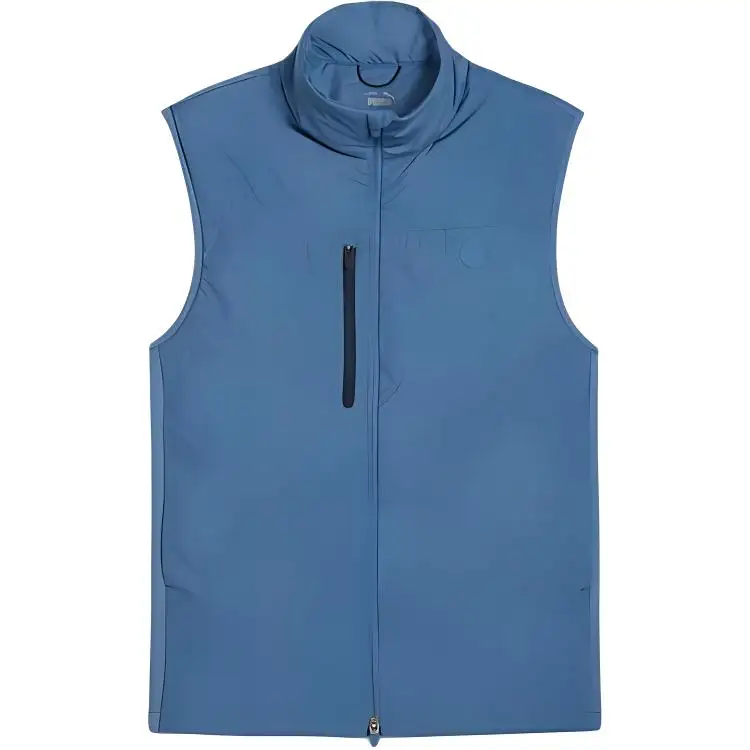 PUMA Tank Tops Men's Blue Stand Collar Moderate Other
