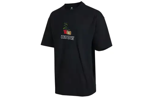 Converse Drop Shoulder Sleeve T-Shirt Men's Black
