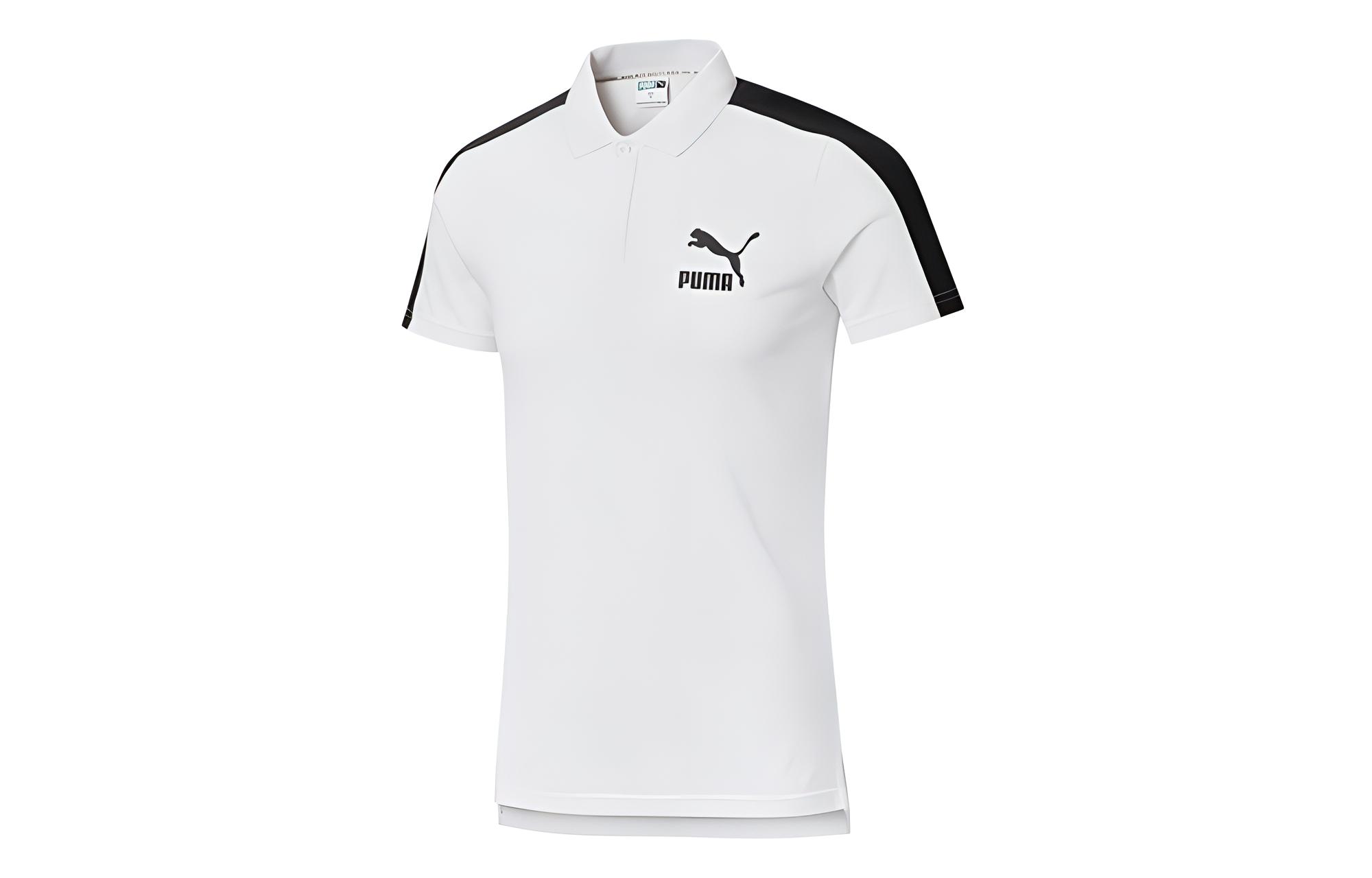 Мужская футболка PUMA Manchester City Polo (белая) — фото 1