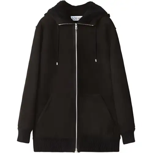 LOEWE Jackets Men's Black Hooded Moderate Other
