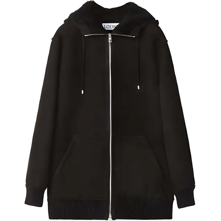 LOEWE Jackets Men's Black Hooded Moderate Other