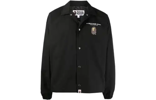 A BATHING APE Jackets Men's Black Lapel Moderate Other